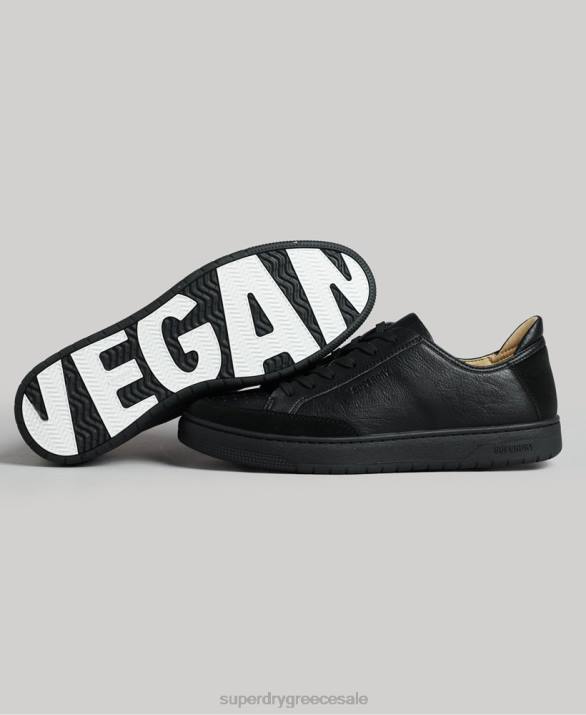 vegan basket low top trainers άνδρες παπούτσια μαύρος Superdry L02L1895